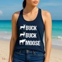 Buck Buck Moose Funny Moose Buck Hunting Women's Tank Top thumb 2