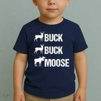 Buck Buck Moose Funny Moose Buck Hunting Toddler T-Shirt thumb 2