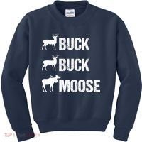 Buck Buck Moose Funny Moose Buck Hunting Kids Sweatshirt thumb 0