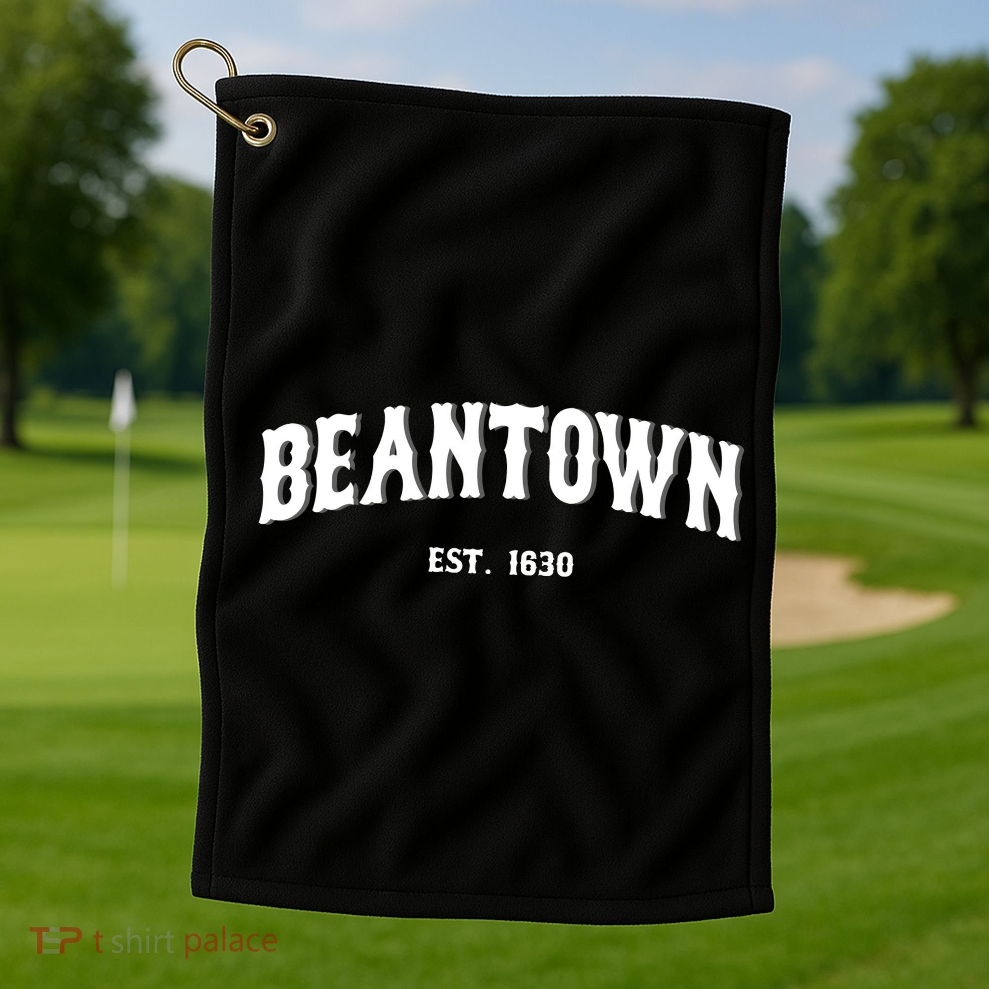 Beantown Boston Massachusetts Baked Beans New England Golf Towel