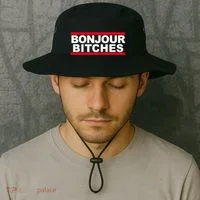 Bonjour Bitches Meaningful Gift Bucket Hat thumb 2