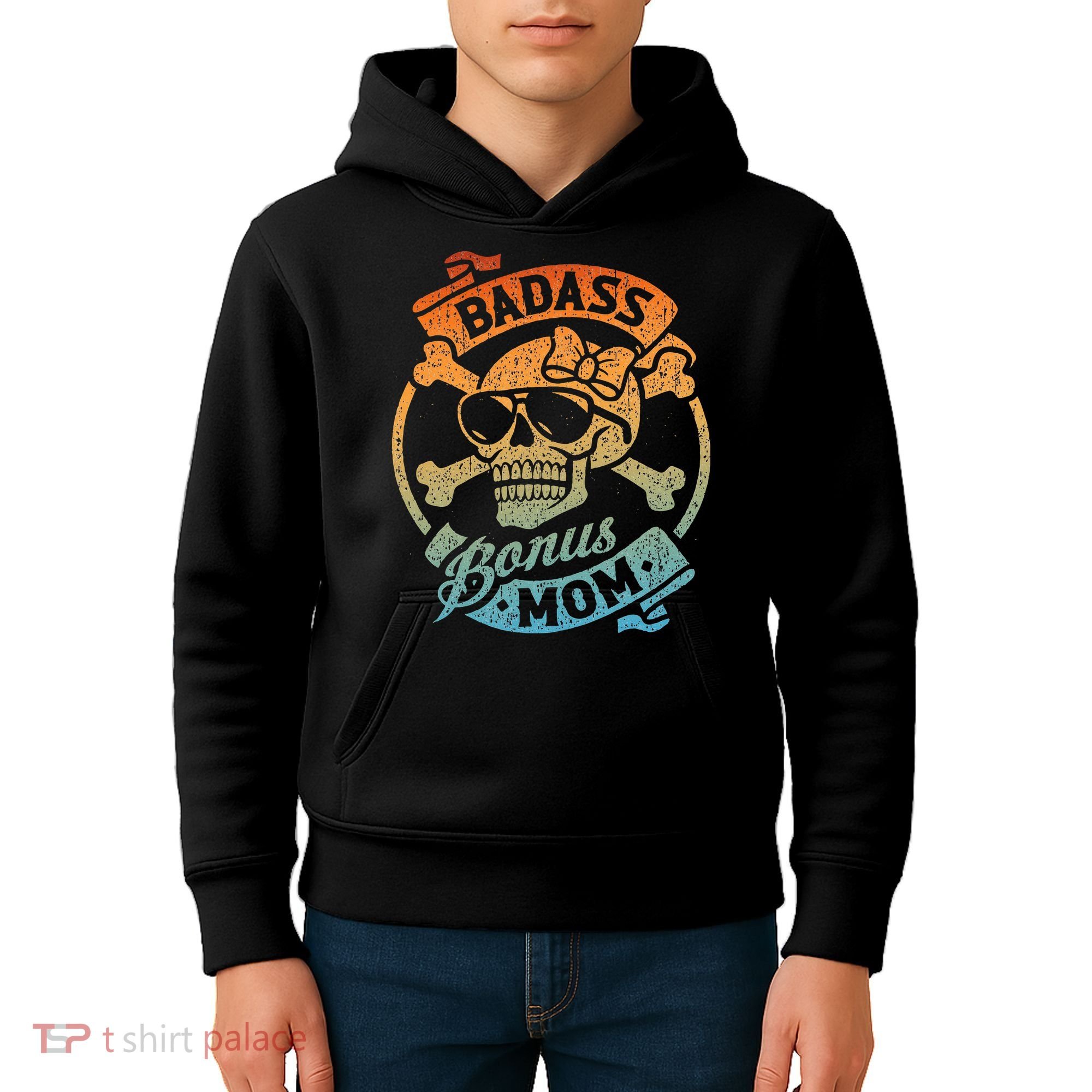 Badass Bonus Mom Stepmom Stepmother MotherS Day Kids Hoodie