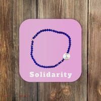 Blue Bracelet Movement Solidarity Trend Women Rights 4b Coaster thumb 0