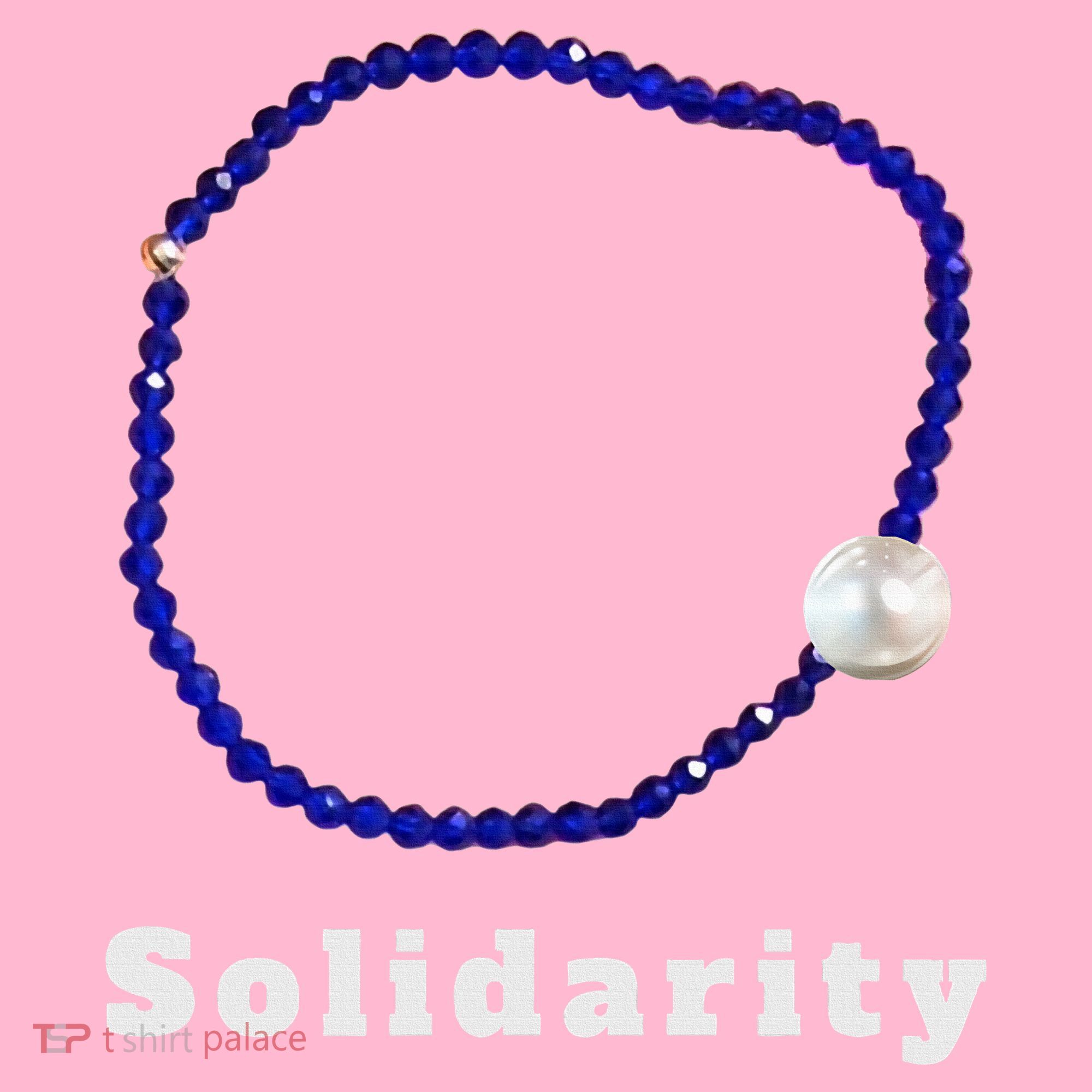 Blue Bracelet Movement Solidarity Trend Women Rights 4b Coaster