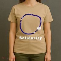 Blue Bracelet Movement Solidarity Trend Women Rights 4b T-Shirt thumb 4