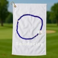 Blue Bracelet Movement Solidarity Trend Women Rights 4b Golf Towel thumb 1