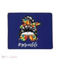 Building Block Messy Bun Mom Life Master Builder Mothers Day Mousepad thumb 0
