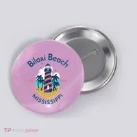 Biloxi Beach Mississippi Button thumb 0