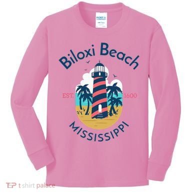 Biloxi Beach Mississippi Kids Long Sleeve Shirt