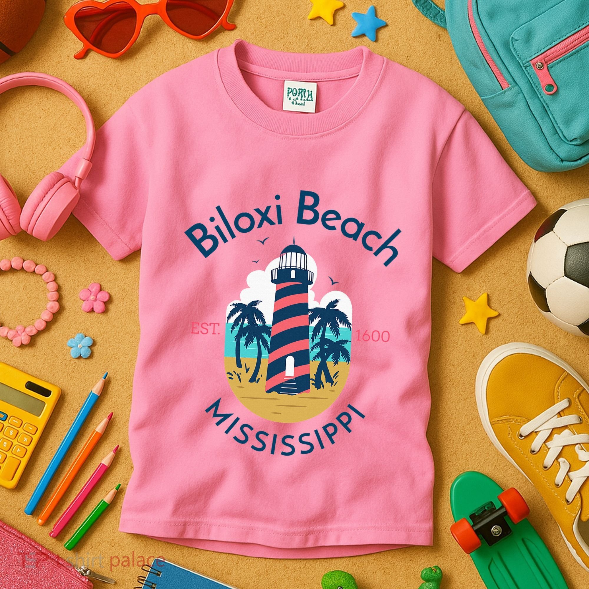 Biloxi Beach Mississippi Kids T-Shirt