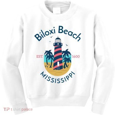 Biloxi Beach Mississippi Kids Sweatshirt