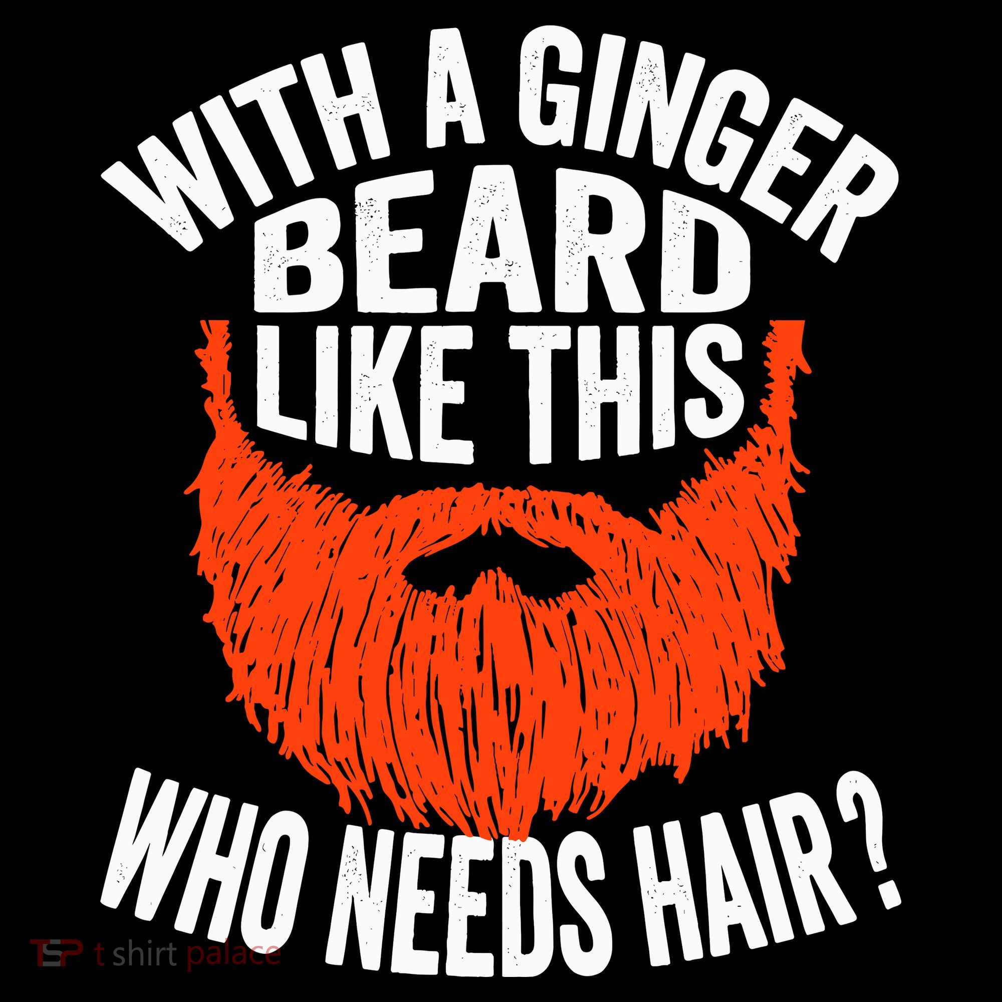 Bearded Bald Man Ginger Beard Funny Sarcastic Saying Backpack
