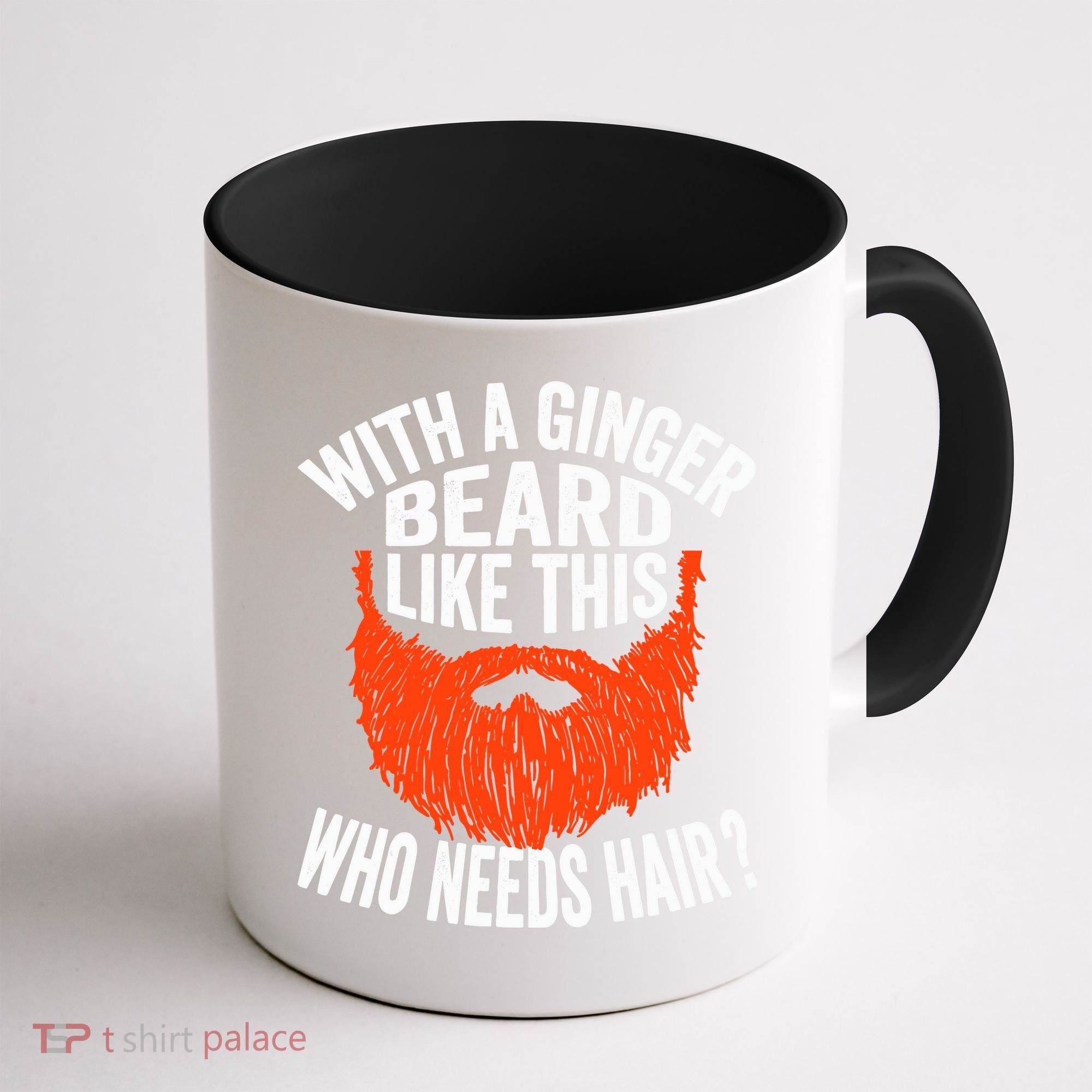 Bearded Bald Man Ginger Beard Funny Sarcastic Saying Coffee Mug