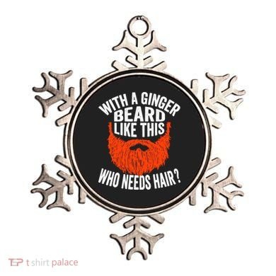 Bearded Bald Man Ginger Beard Funny Sarcastic Saying Ornament