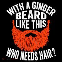 Bearded Bald Man Ginger Beard Funny Sarcastic Saying Ornament thumb 1