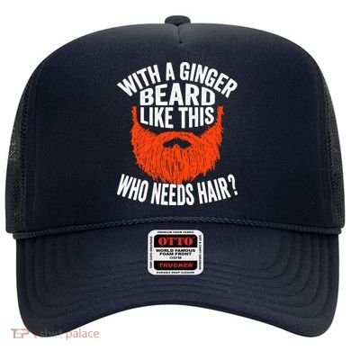 Bearded Bald Man Ginger Beard Funny Sarcastic Saying Hat