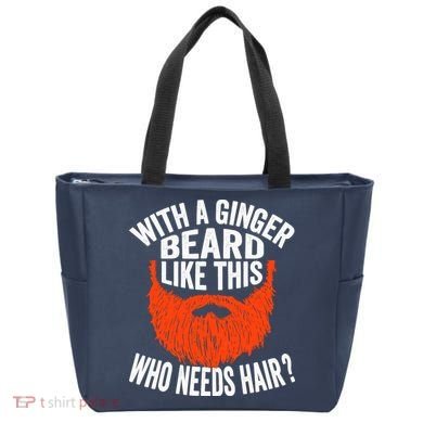 Bearded Bald Man Ginger Beard Funny Sarcastic Saying Bag