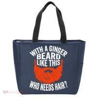 Bearded Bald Man Ginger Beard Funny Sarcastic Saying Tote Bag thumb 0