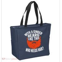 Bearded Bald Man Ginger Beard Funny Sarcastic Saying Tote Bag thumb 2