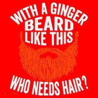 Bearded Bald Man Ginger Beard Funny Sarcastic Saying Santa Hat thumb 1
