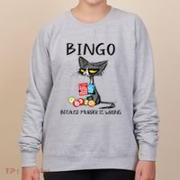 Bingo Because Murder Is Wrong Bingo Cat Women's Sweatshirt thumb 0