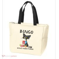 Bingo Because Murder Is Wrong Bingo Cat Tote Bag thumb 3