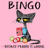 Bingo Because Murder Is Wrong Bingo Cat Coaster thumb 2