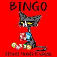 Bingo Because Murder Is Wrong Bingo Cat Santa Hat thumb 1