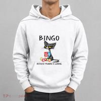 Bingo Because Murder Is Wrong Bingo Cat Hoodie thumb 0