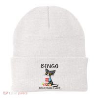 Bingo Because Murder Is Wrong Bingo Cat Beanie thumb 0