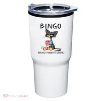 Bingo Because Murder Is Wrong Bingo Cat Tumbler thumb 0