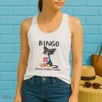 Bingo Because Murder Is Wrong Bingo Cat Women's Tank Top thumb 2
