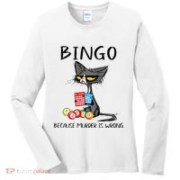 Bingo Because Murder Is Wrong Bingo Cat Women's Long Sleeve Shirt thumb 0