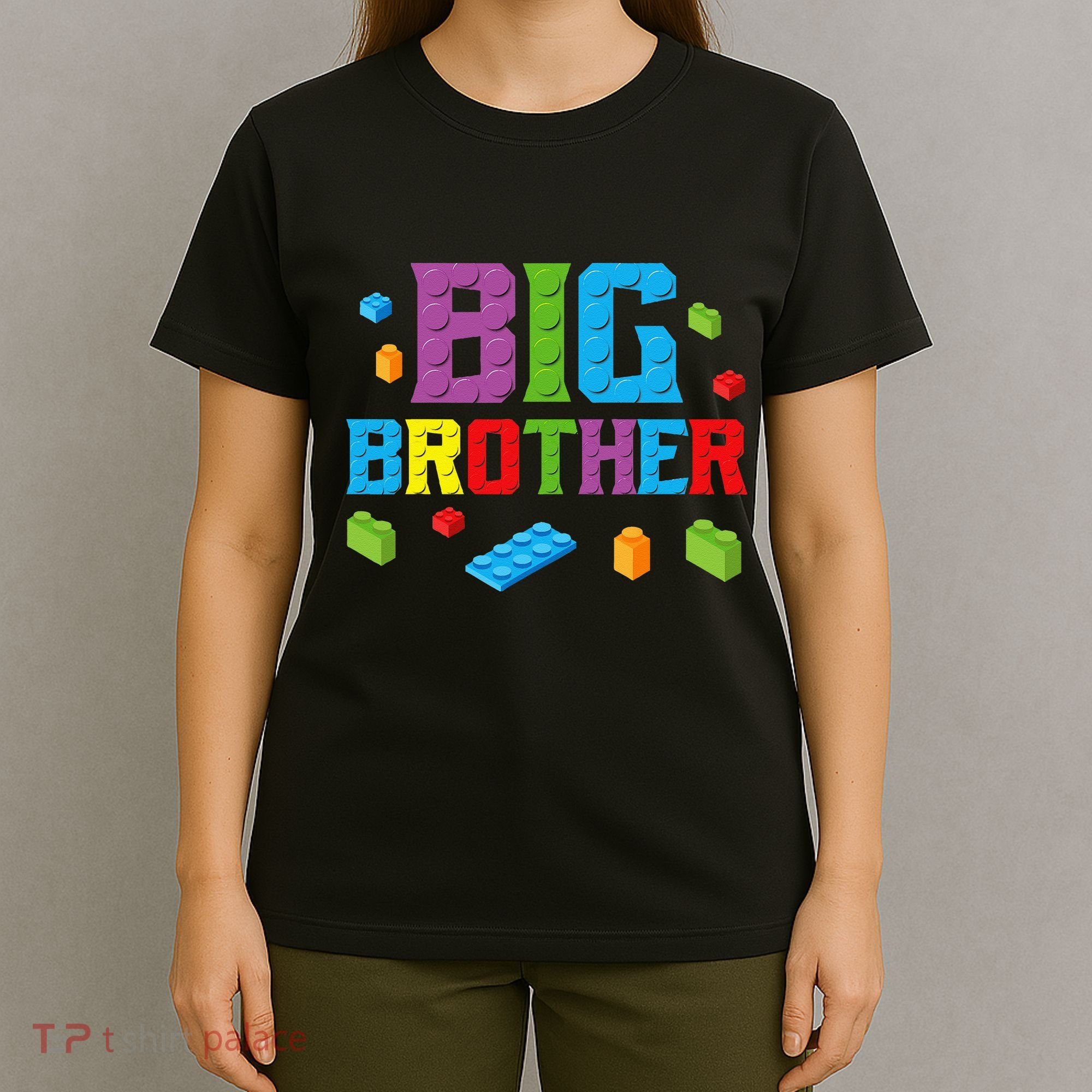 Big Brother Master Builder Building Bricks Blocks Family Set T-Shirt