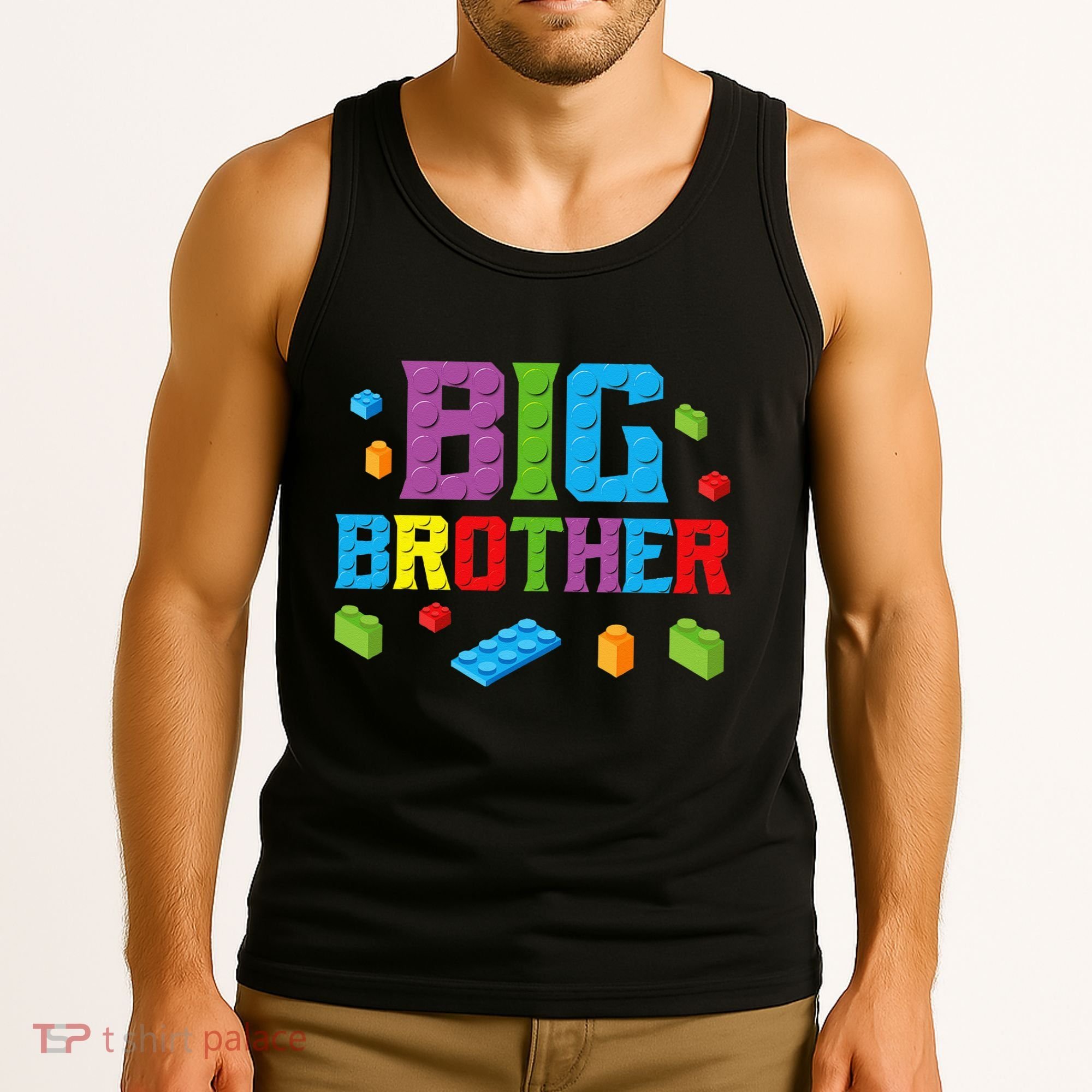 Big Brother Master Builder Building Bricks Blocks Family Set Tank Top