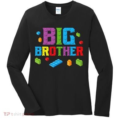 Big Brother Master Builder Building Bricks Blocks Family Set Women's Long Sleeve Shirt