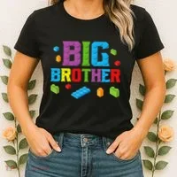 Big Brother Master Builder Building Bricks Blocks Family Set Women's T-Shirt thumb 2