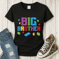 Big Brother Master Builder Building Bricks Blocks Family Set Women's T-Shirt thumb 3