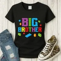 Big Brother Master Builder Building Bricks Blocks Family Set Women's T-Shirt thumb 3