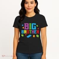 Big Brother Master Builder Building Bricks Blocks Family Set Women's T-Shirt thumb 4