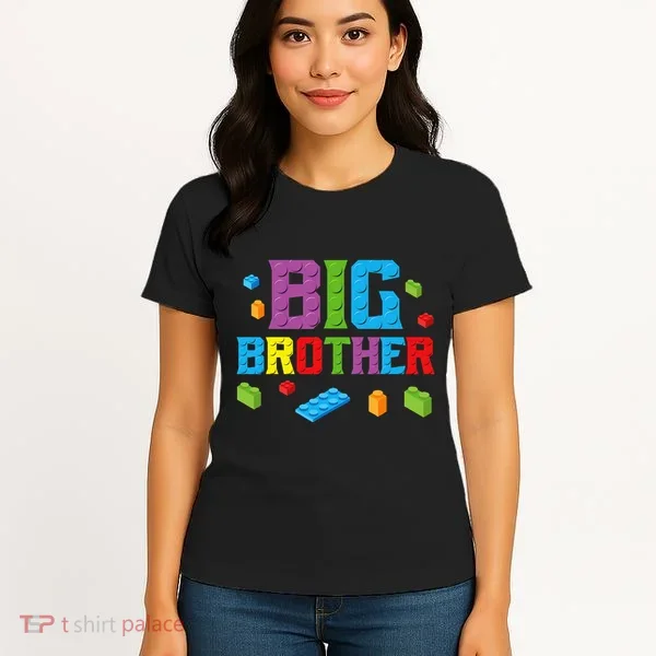 Big Brother Master Builder Building Bricks Blocks Family Set Women's T-Shirt