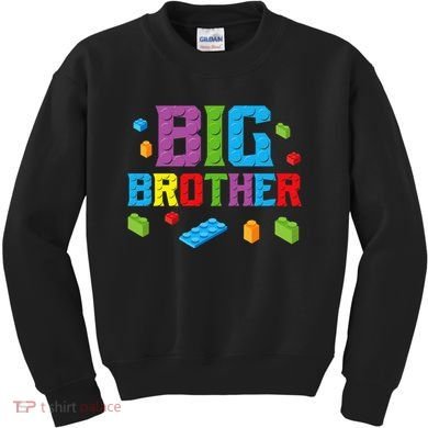 Big Brother Master Builder Building Bricks Blocks Family Set Kids Sweatshirt