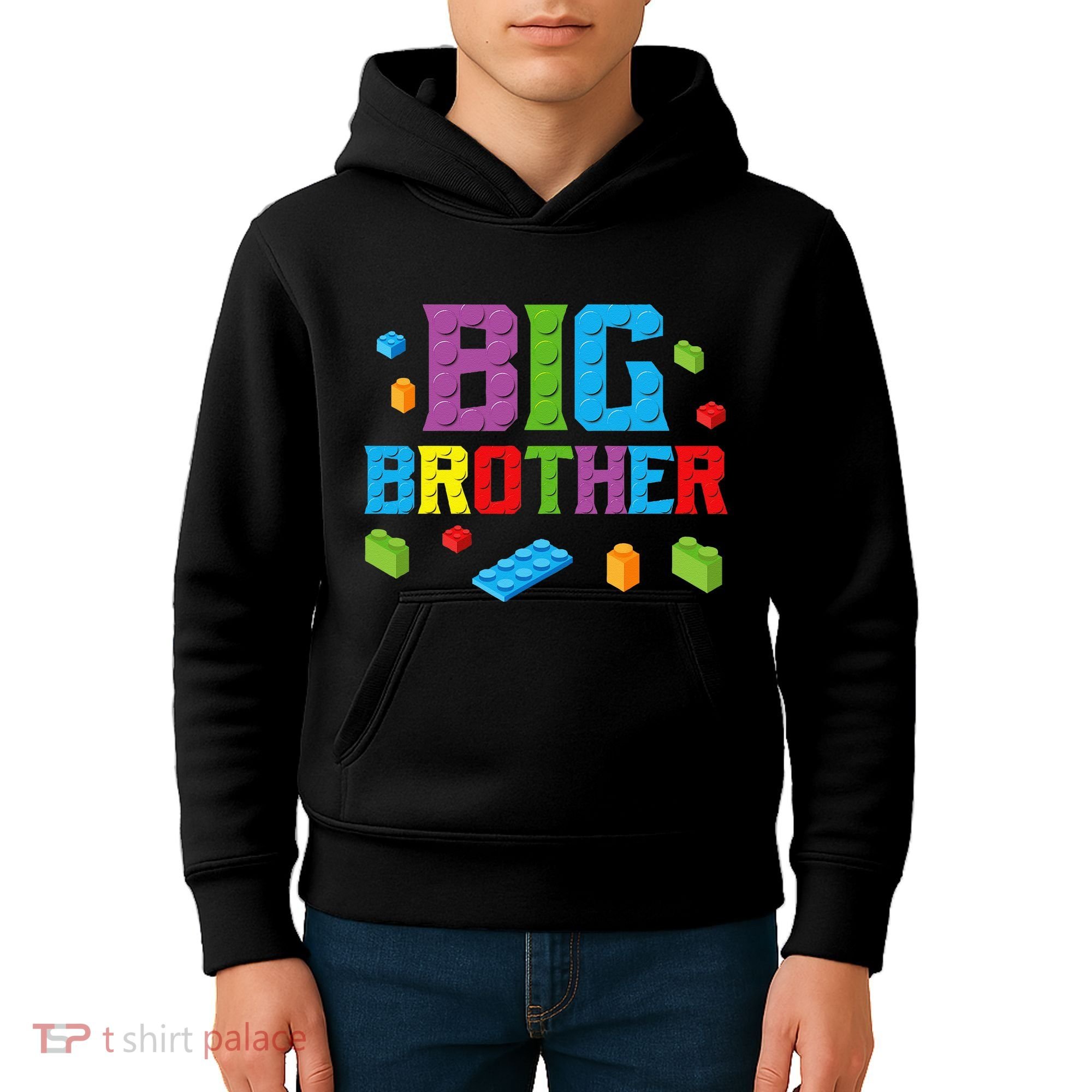 Big Brother Master Builder Building Bricks Blocks Family Set Kids Hoodie