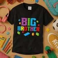 Big Brother Master Builder Building Bricks Blocks Family Set Kids T-Shirt thumb 3
