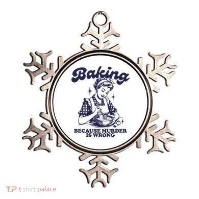 Baking Because Murder Is Wrong Ornament