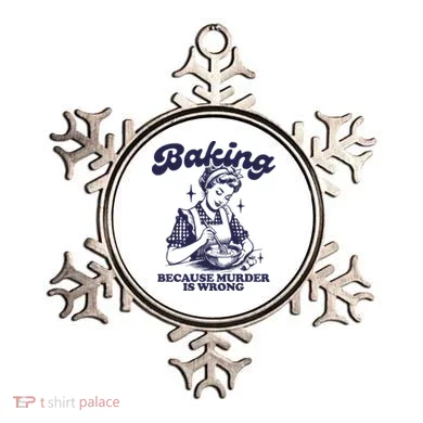 Baking Because Murder Is Wrong Ornament