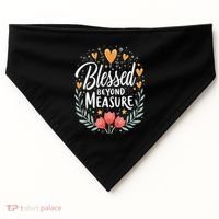Blessed Beyond Measure Cute Floral Christian USA-Made Doggie Bandana thumb 0