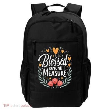 Blessed Beyond Measure Cute Floral Christian Backpack