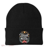 Blessed Beyond Measure Cute Floral Christian Beanie thumb 0