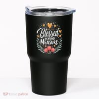 Blessed Beyond Measure Cute Floral Christian Tumbler thumb 0